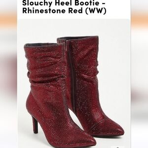 NWT Torrid Slouchy 9.5 WW Booties Red